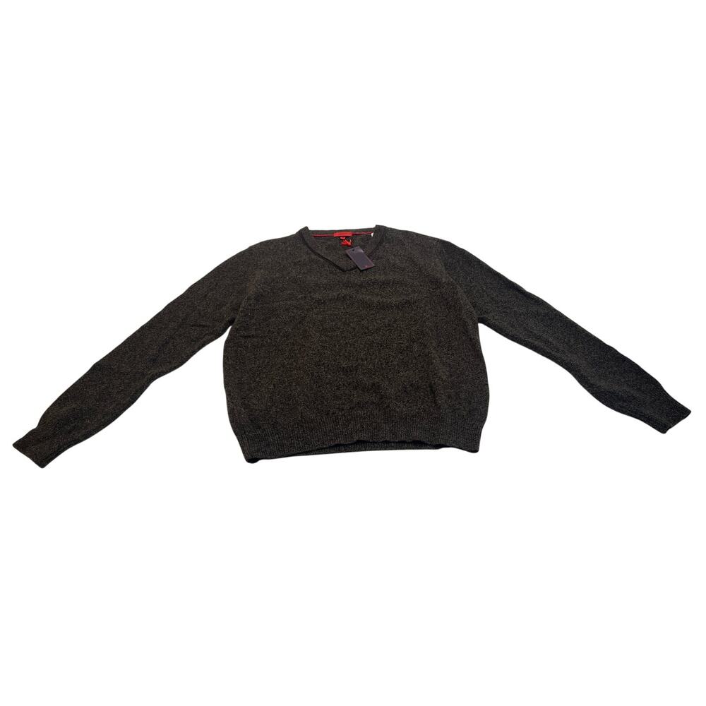 9-23 ISAIA Men's Sweater VNeck Brown Medium